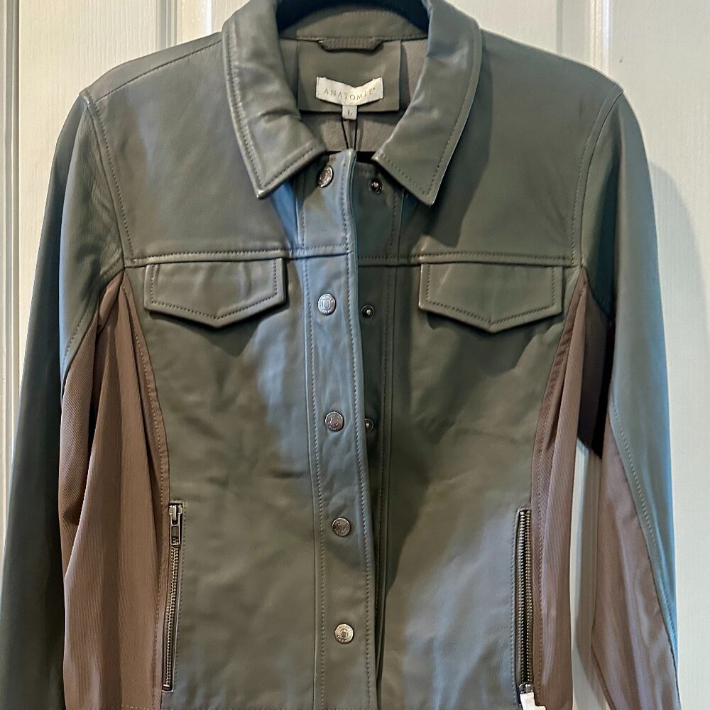 Anatomie Gray Leather Jacket